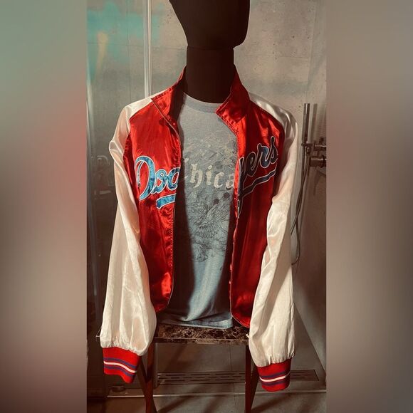 LA Dodgers Jacket- Japan Olympics - L - Red Blue - LA Dodgers Jersey Jacket - Picture 11 of 12